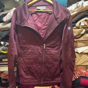 Ariat Ariattek Maroon Vanquish Jacket Womens Size Small Zip Insulated